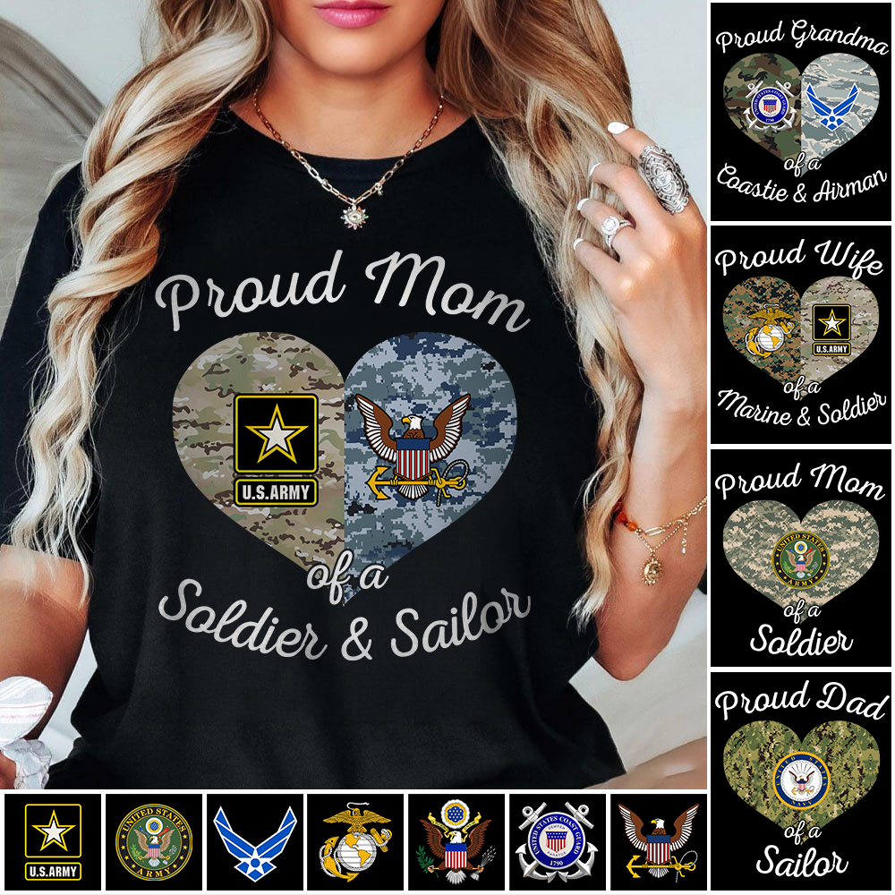 Proud Military Family Custom Shirt Available All Military Branches Military Mom Shirt K1702 Trhn