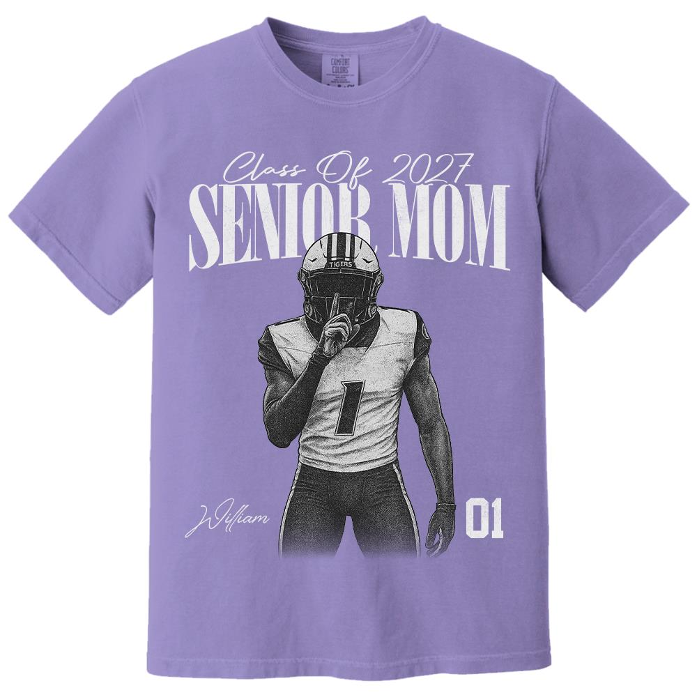 Personalized Senior Mom Shirt, Custom Sports Mom Gameday Shirt Proud Family Gift T1807 Hv01
