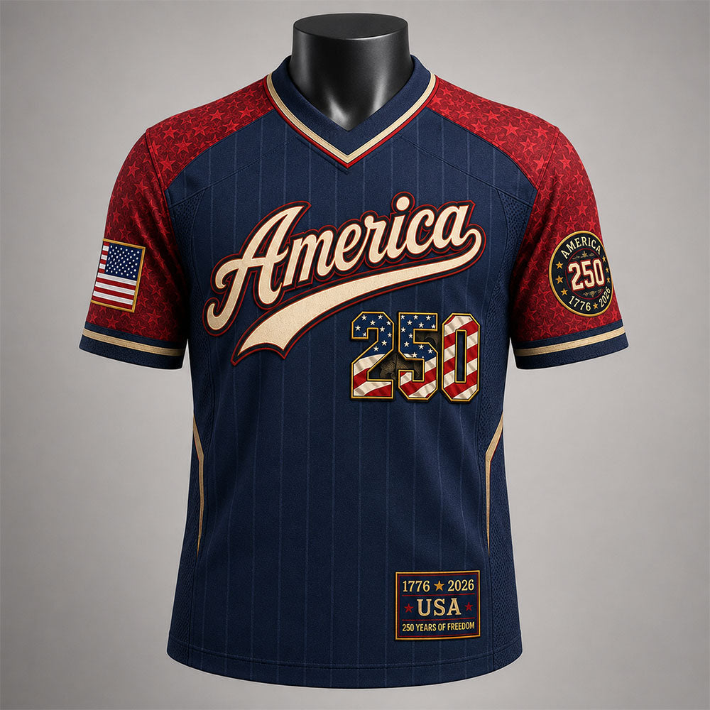 Personalized America 250 Football Jersey, Custom Name Number USA 1776 2026 Jersey, Patriotic Liberty Bell Shirt, 4th of July Gift Pt99