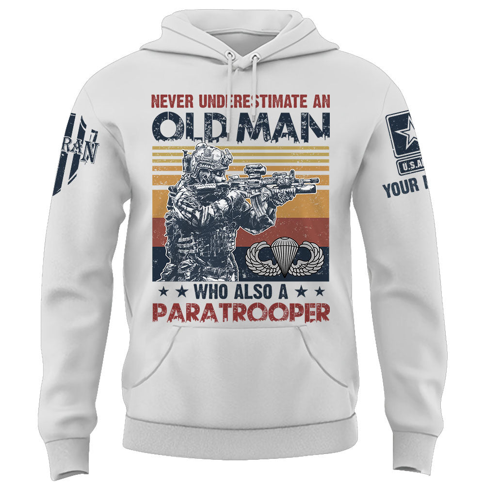 Personalized Shirt Never Underestimate An Old Man Gift For Veterans K1702
