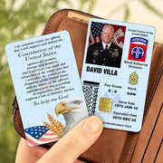  Military Personalized Printed Metal Card Oath Of Enlistment Gift For Veterans K1702 Trhn