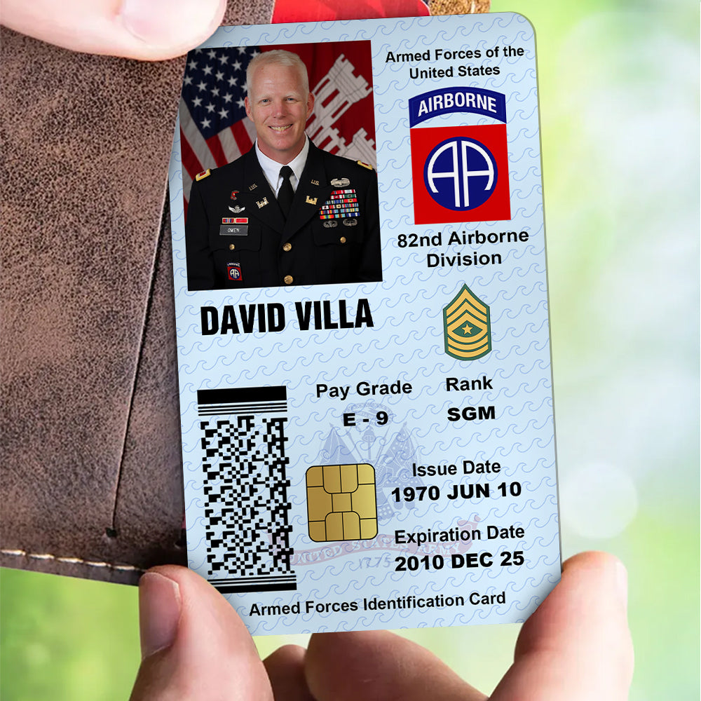  Military Personalized Printed Metal Card Oath Of Enlistment Gift For Veterans K1702 Trhn