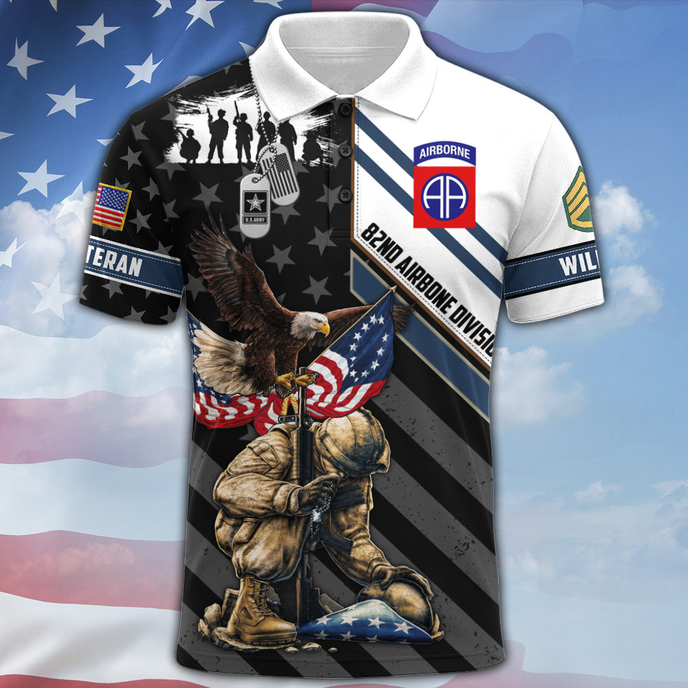 Custom Veteran Shirt US Military Gift Custom All Branches Rank Division Name For Military Retirement Veteran Dad Grandpa K1702 MT2
