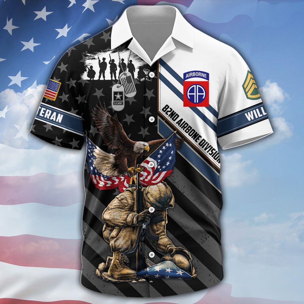 Custom Veteran Shirt US Military Gift Custom All Branches Rank Division Name For Military Retirement Veteran Dad Grandpa K1702 MT2