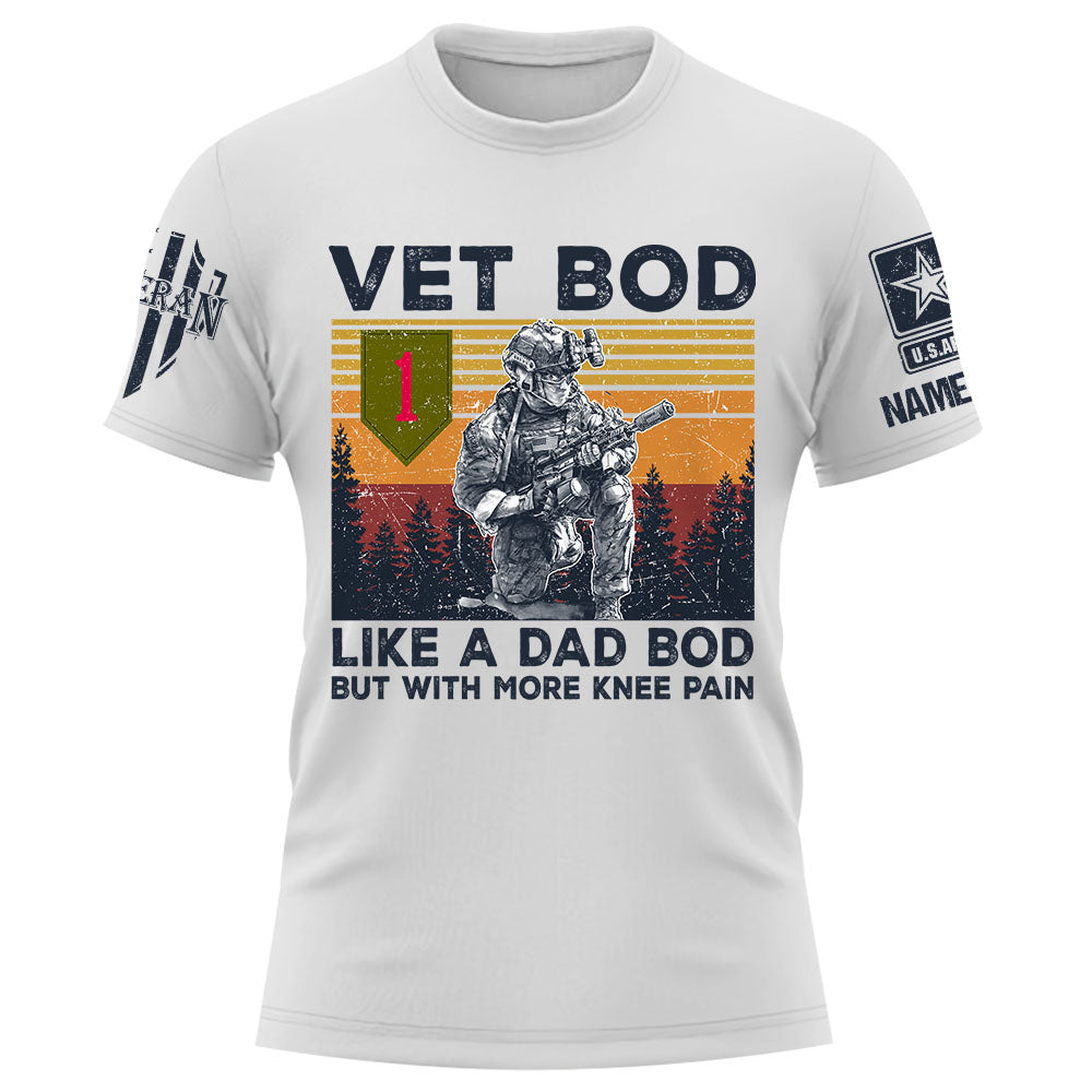 Personalized Veteran Shirt Vet Bod Like A Dad Bod Tee Custom All Branch K1702