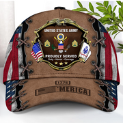 Personalized Classic Cap For Soldier Veteran Custom All Branch K1702