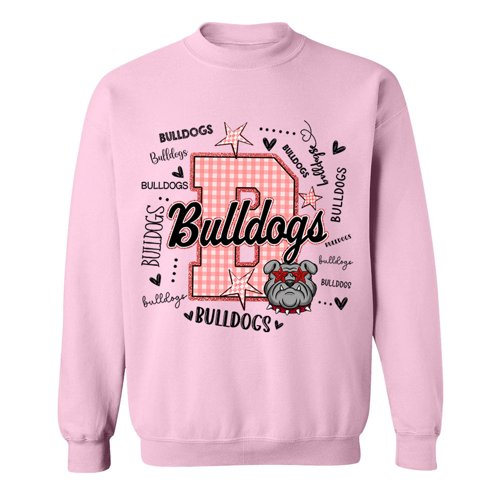 Custom Gingham School Mascot Game Day, Personalized Name Mascot T-Shirt Teacher Appreciation Gift VH01