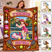 Custom Just A Girl Who Loves Tennis Blanket, Gift For Tennis Lovers L0411 Tm01 KL07
