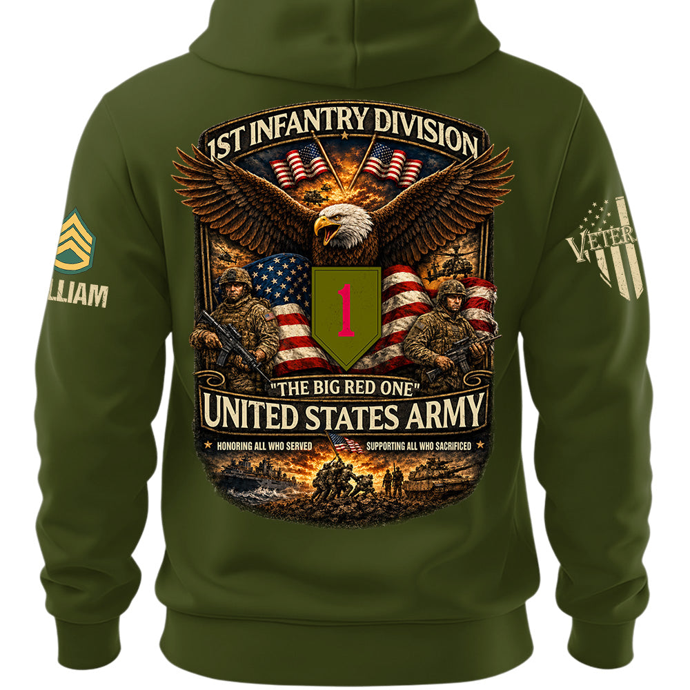 US Military Classic Shirt Custom All Branches Rank Division Name For Military Retirement Veteran Dad Grandpa K1702 MT2