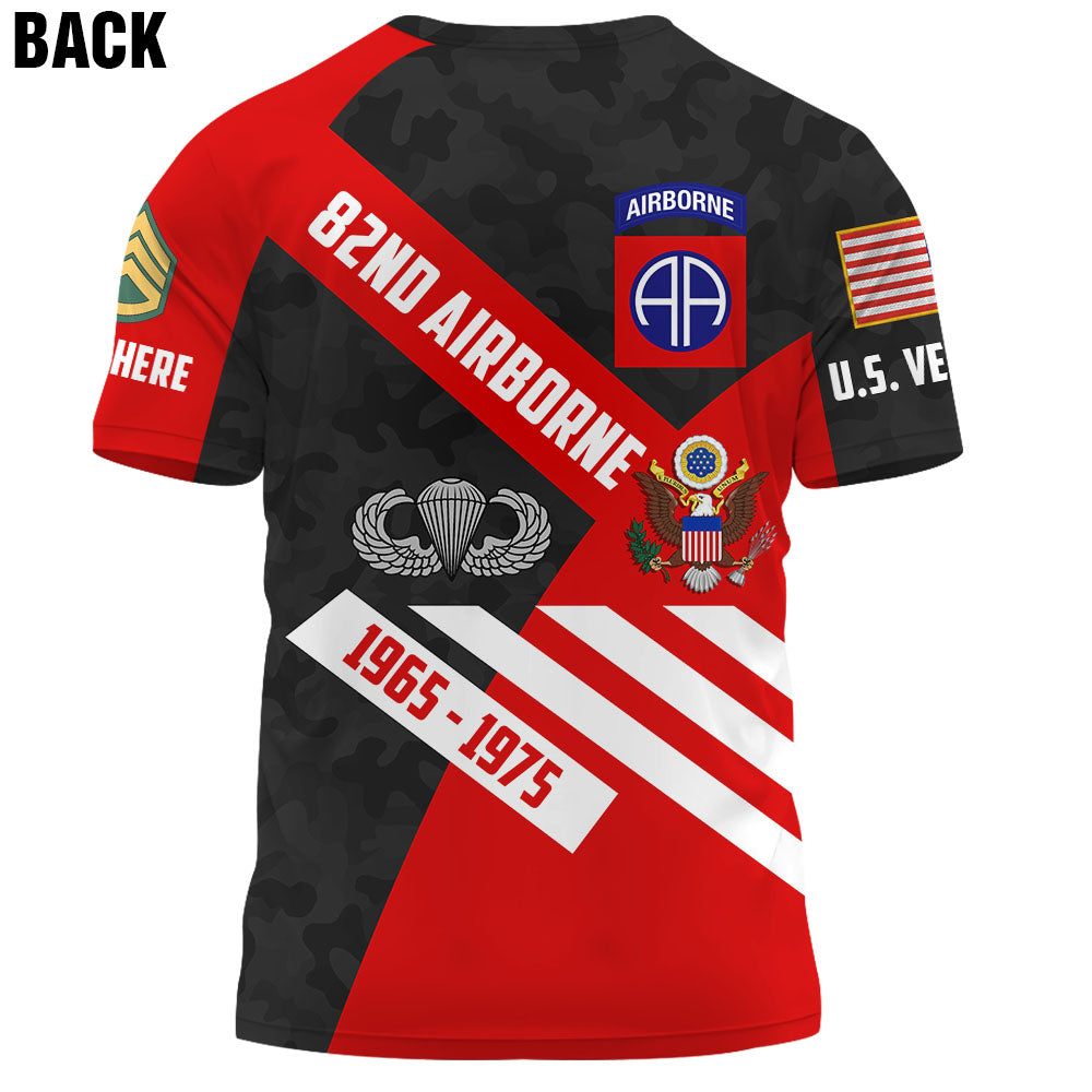 Personalized All Over Print Shirt Custom Gift For Soldier Veteran US Military K1702