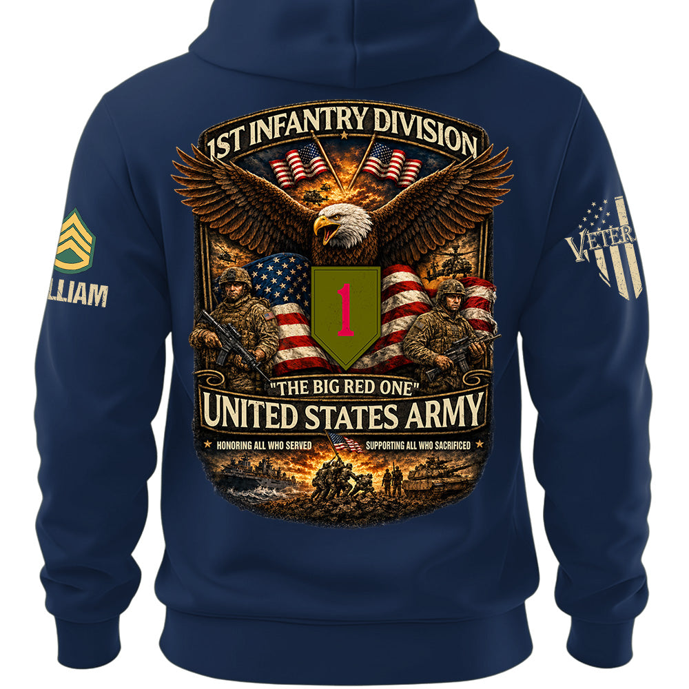 US Military Classic Shirt Custom All Branches Rank Division Name For Military Retirement Veteran Dad Grandpa K1702 MT2