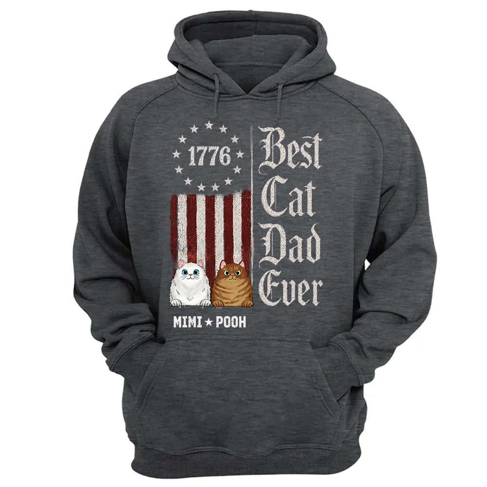 Custom Best Cat Dad Ever Nation Flag 250th Anniversary, Gift For Cat Dad, Cat Lovers L0411 TH23