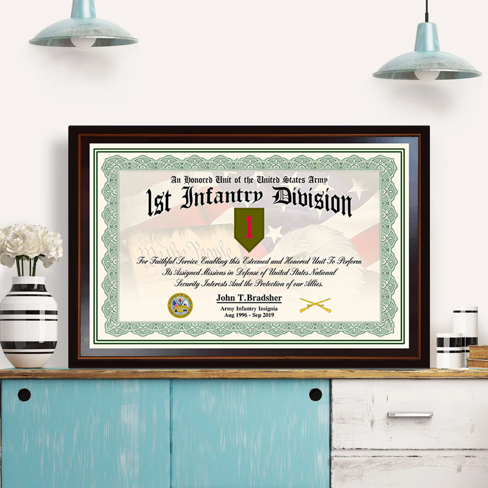 Custom Poster Canvas Service Display Recognition Available All Military Branches Gift For Veterans K1702 Trhn