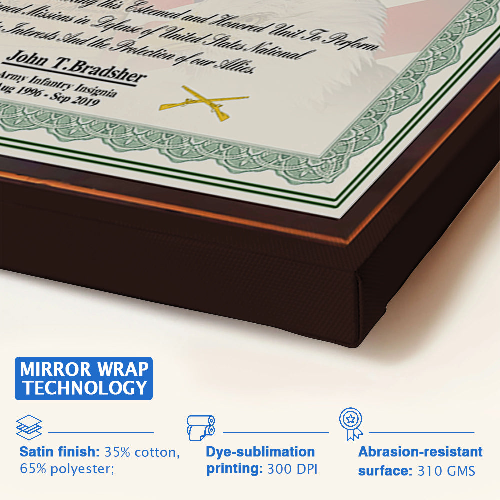 Custom Poster Canvas Service Display Recognition Available All Military Branches Gift For Veterans K1702 Trhn