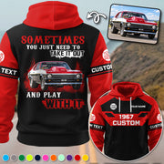 Take It Out & Play - Personalized Classic Car Photo Hoodie - Gift For Car Lovers A2110 Pt99
