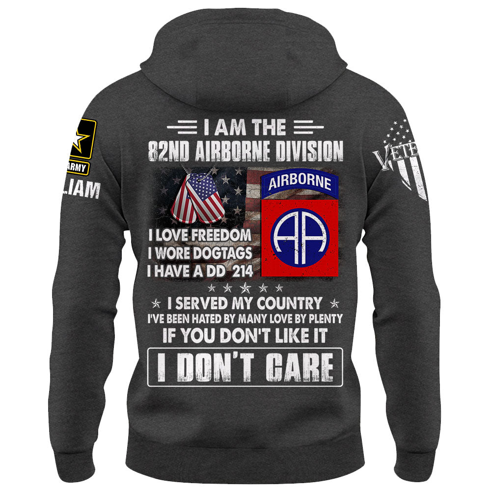 Personalized Shirt I Love Freedom I Wore Dogtags I Have A DD 214 Gift For Veterans K1702