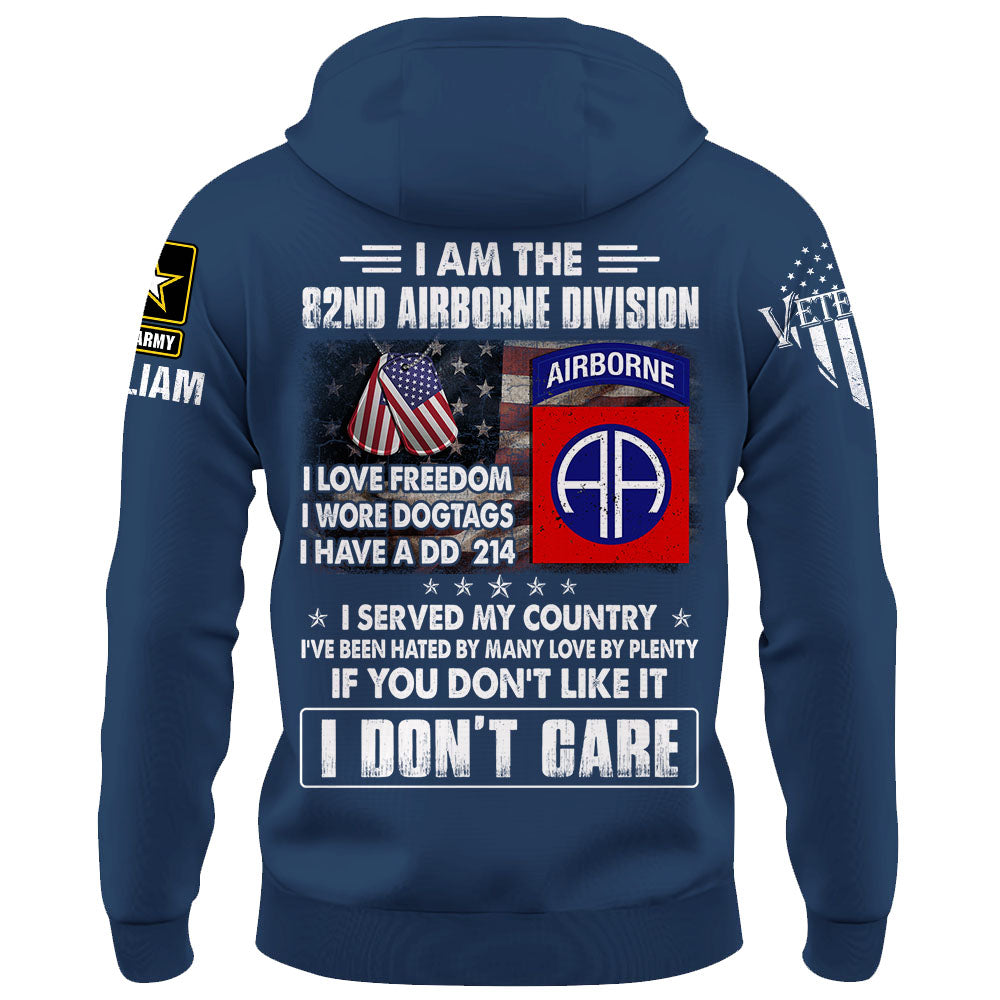 Personalized Shirt I Love Freedom I Wore Dogtags I Have A DD 214 Gift For Veterans K1702
