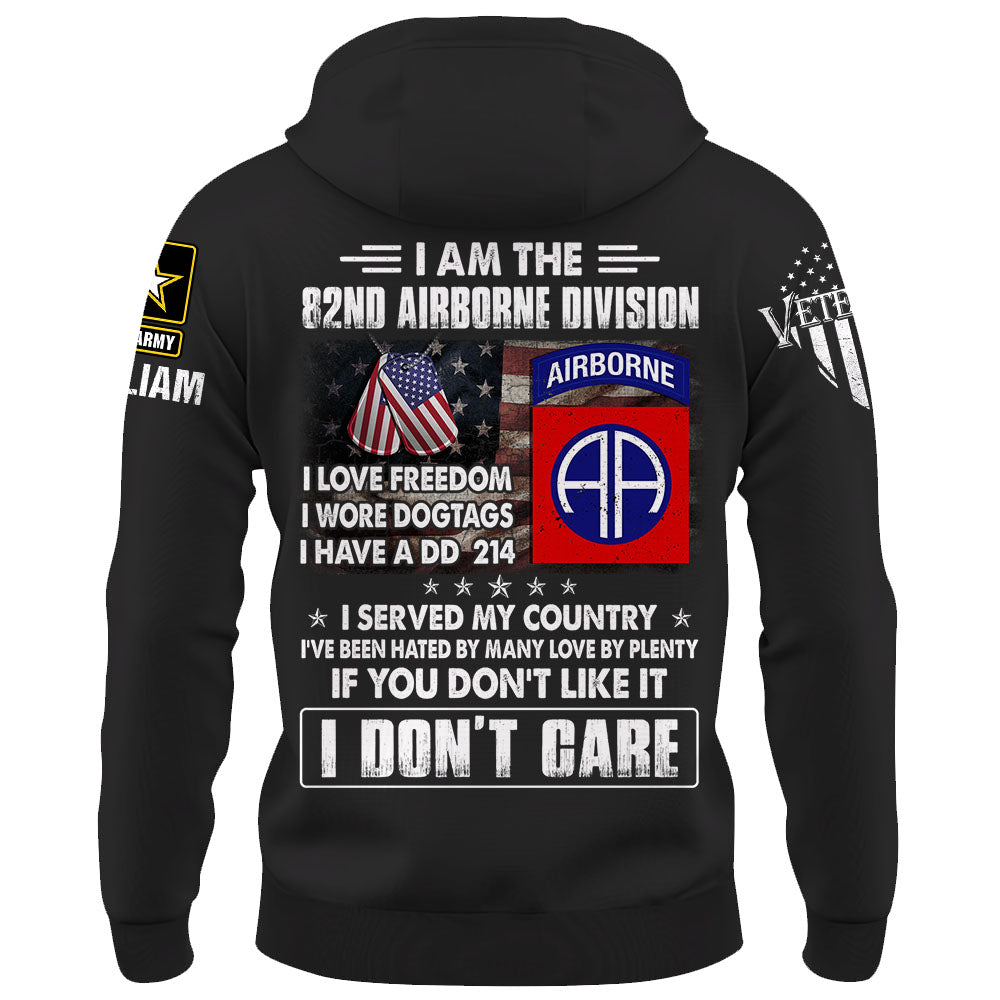 Personalized Shirt I Love Freedom I Wore Dogtags I Have A DD 214 Gift For Veterans K1702
