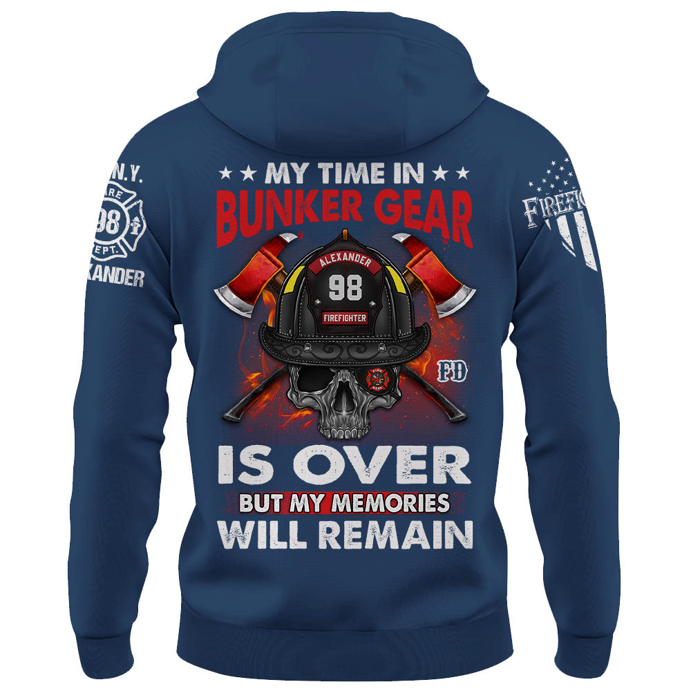 Personalized Shirt Firefighter My Time In Bunker Gear Is Over Gift For Firefighters K1702 Trhn