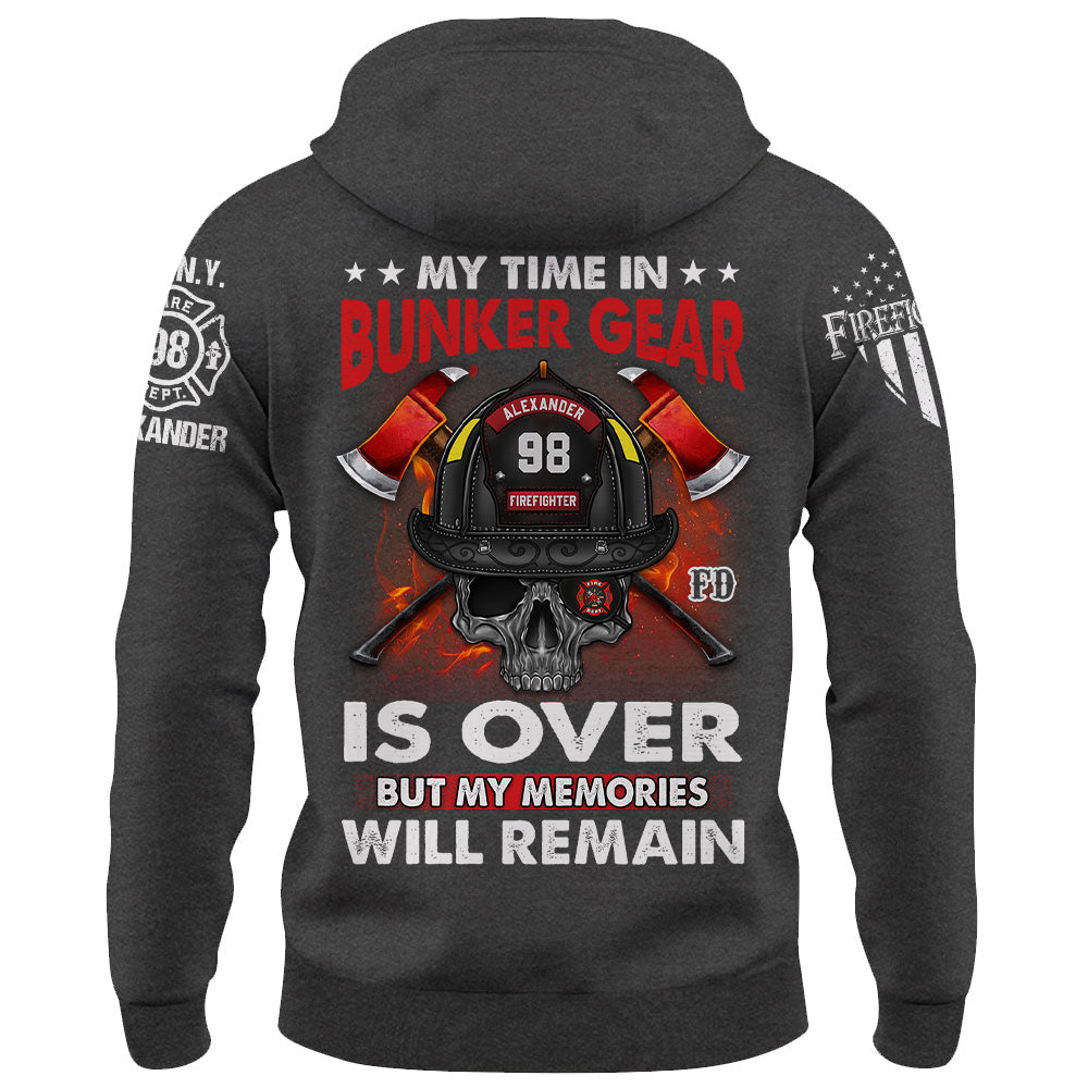 Personalized Shirt Firefighter My Time In Bunker Gear Is Over Gift For Firefighters K1702 Trhn