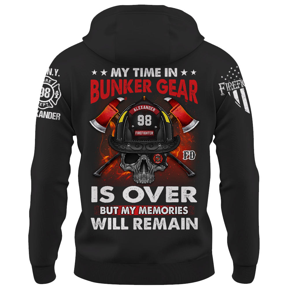 Personalized Shirt Firefighter My Time In Bunker Gear Is Over Gift For Firefighters K1702 Trhn