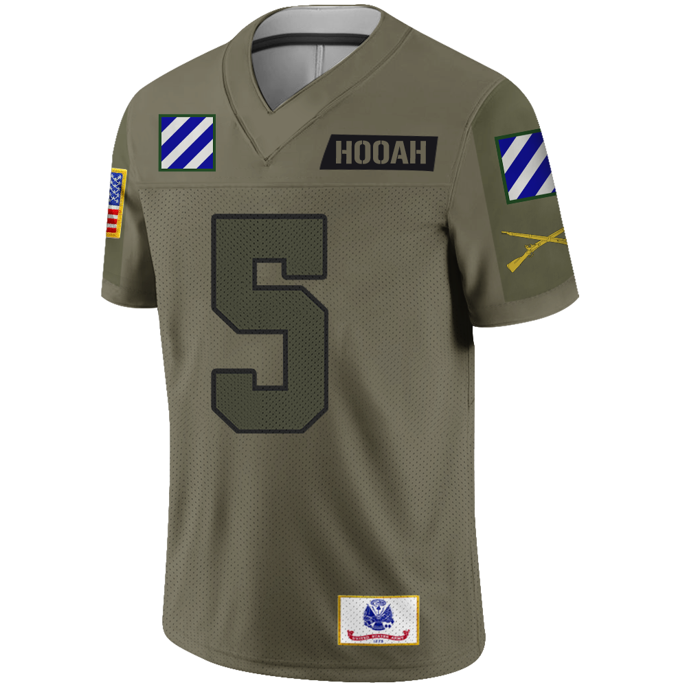 Personalized Jersey Football Military Shirt Gift For Veteran Soldier K1702
