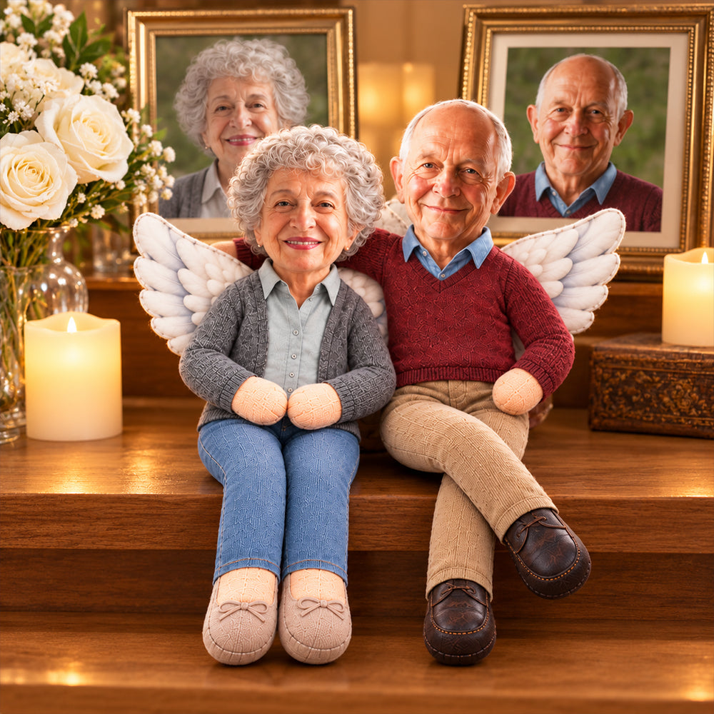 Personalized Memorial Squishy Toy Poseable Plush Doll, Custom Upload Photo In Loving Memory Gift T1807 NV01 DH09