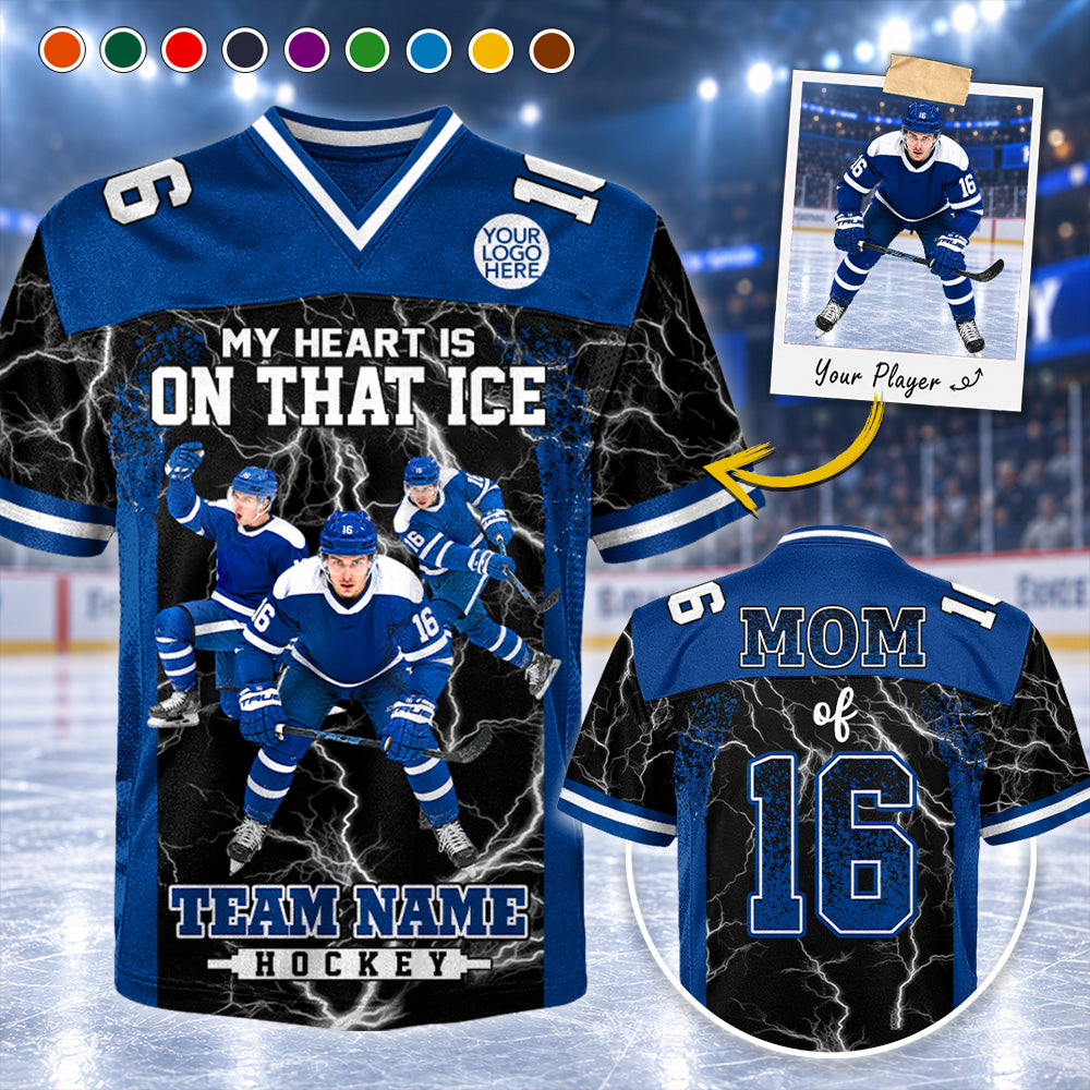 Custom My Heart Is On That Field Hockey Shirt, Gift For Hockey Lovers L0411 Hv01