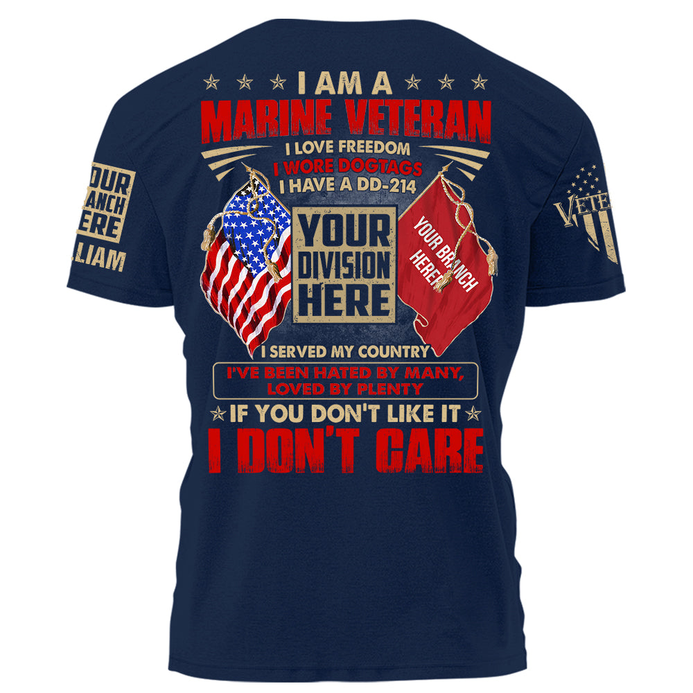 I Am A Veteran I Love Freedom I Wore Dogtags I Have A DD 214 Personalized Shirt For Veteran K1702