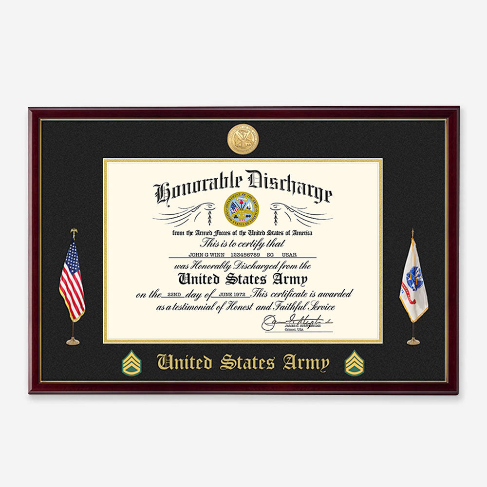 Custom Poster And Canvas Honorable Discharge Plaque. Military Award Available To All Military Branches Veteran Gift K1702