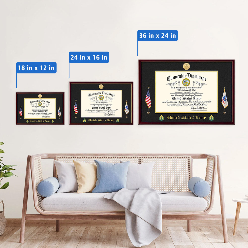 Custom Poster And Canvas Honorable Discharge Plaque. Military Award Available To All Military Branches Veteran Gift K1702