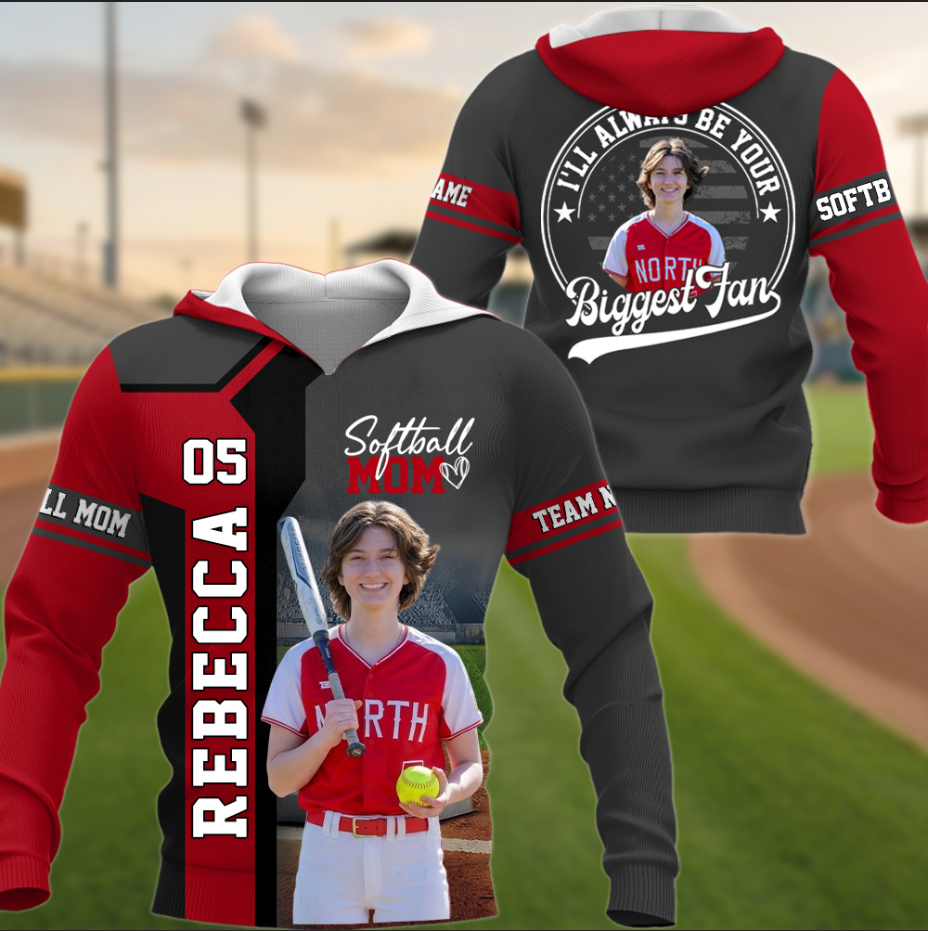 Softball Mom - Custom Gifts Personalized Shirt Baseball Family NA04 T24