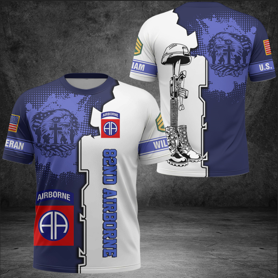 Personalized Veteran All Over Print Shirt Custom Military Patches Available All Military Branches Gift For Veteran K1702 MT2