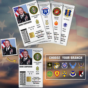 Military Personalized Printed Metal Card Gift For Soldier And Veterans K1702