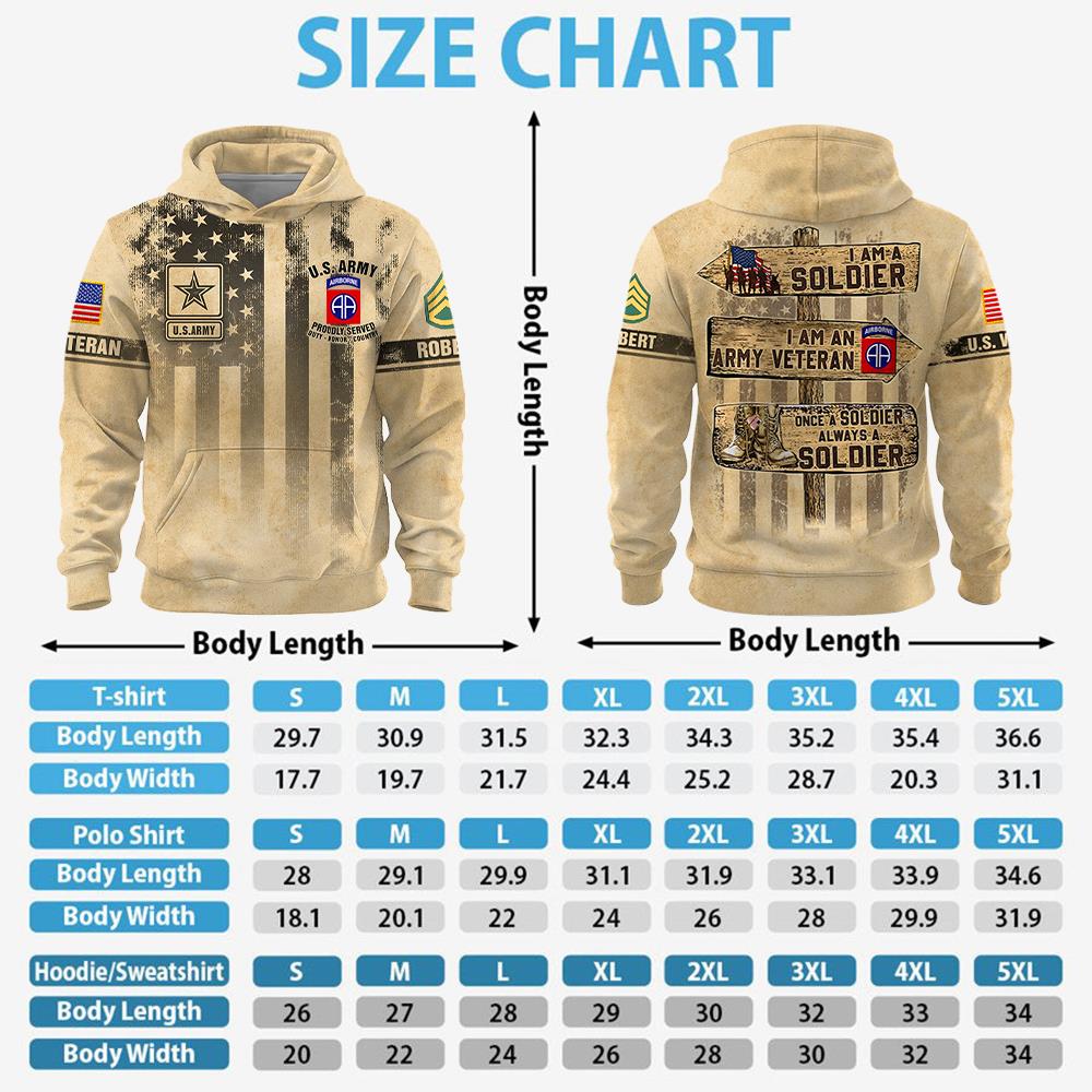 Proud US Veteran - Once A Soldier Always A Soldier Personalized All Over Print Shirt Gift For Veterans K1702