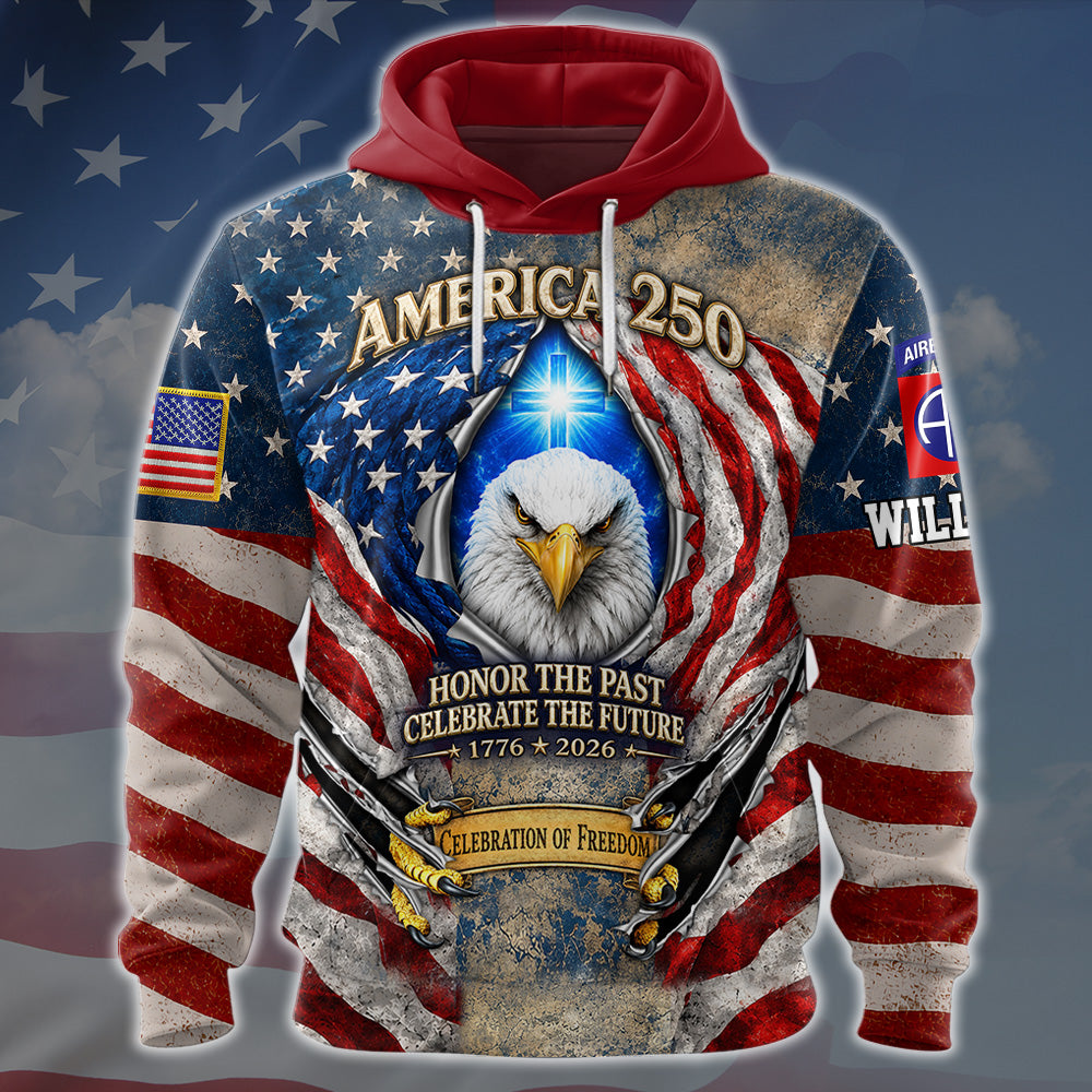 Custom All Over Print Shirt 250 Years of American Pride Honor The Past. Celebrate The Future Gift For Veterans K1702 MT2