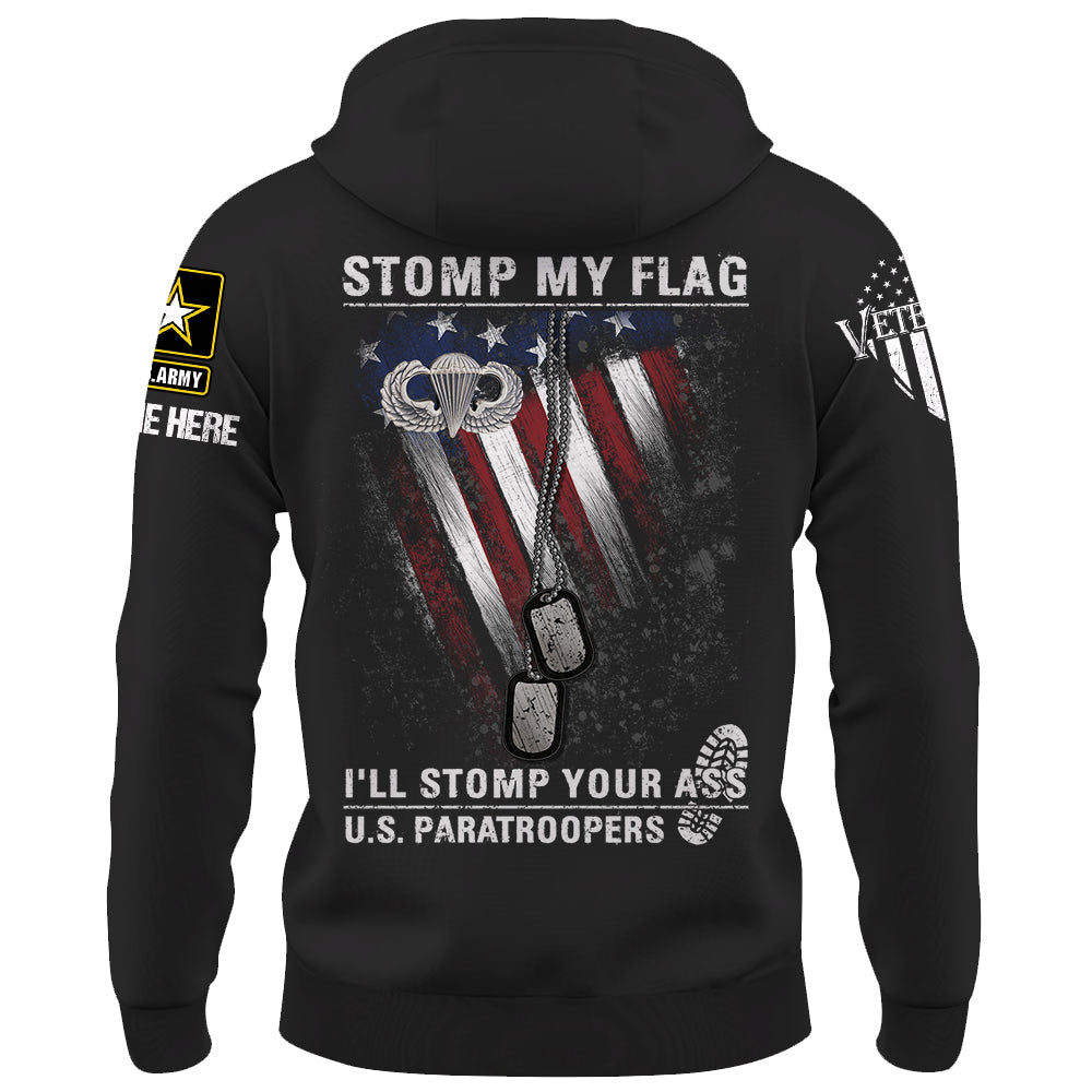 Personalized Shirt Stomp My Flag I'll Stomp Your As.s Custom Shirt For Veterans K1702