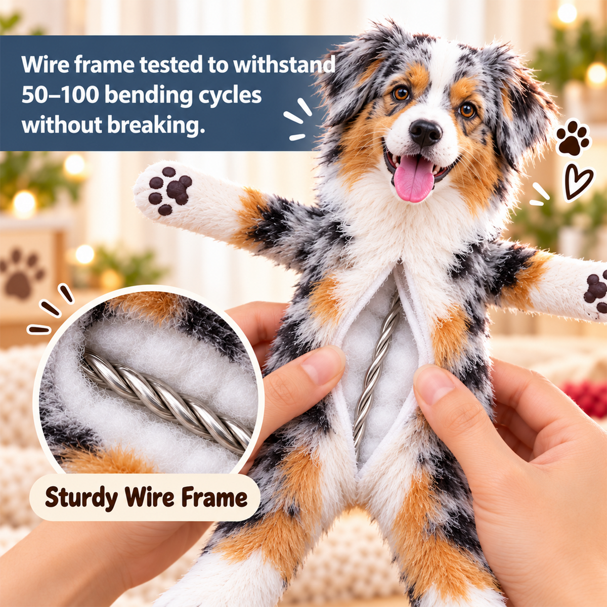 Personalized Australian Shepherd Photo Pet Squishy Toy Poseable Plush Doll, Funny Gift For Dog Mom, Dad, Pet Lover T1807 T24 TL06
