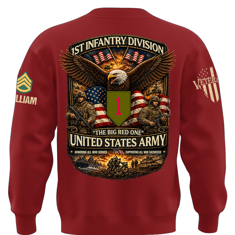 US Military Classic Shirt Custom All Branches Rank Division Name For Military Retirement Veteran Dad Grandpa K1702 MT2