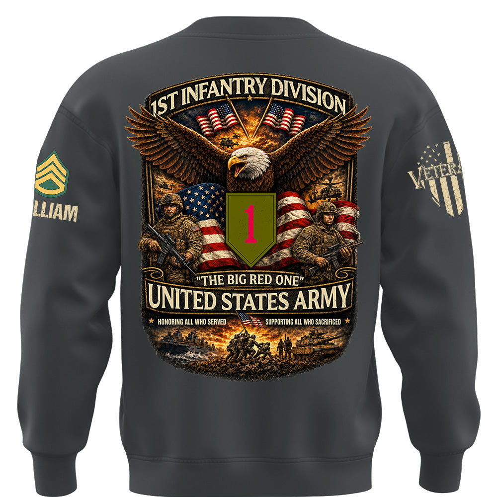 US Military Classic Shirt Custom All Branches Rank Division Name For Military Retirement Veteran Dad Grandpa K1702 MT2