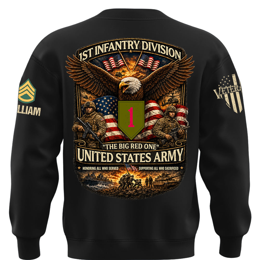 US Military Classic Shirt Custom All Branches Rank Division Name For Military Retirement Veteran Dad Grandpa K1702 MT2