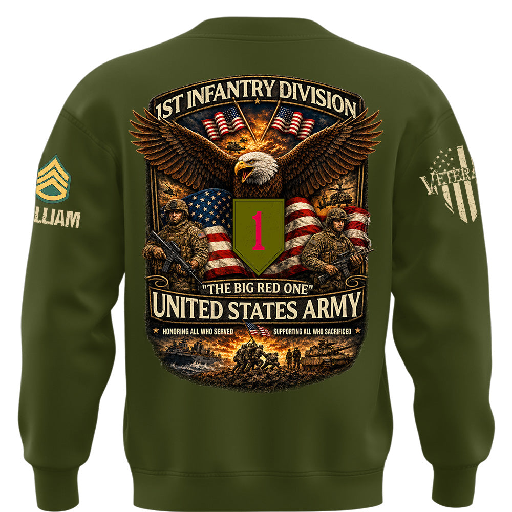 US Military Classic Shirt Custom All Branches Rank Division Name For Military Retirement Veteran Dad Grandpa K1702 MT2