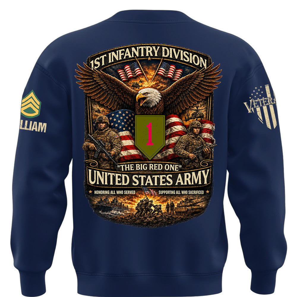 US Military Classic Shirt Custom All Branches Rank Division Name For Military Retirement Veteran Dad Grandpa K1702 MT2