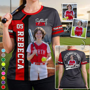 Softball Mom - Custom Gifts Personalized Shirt Baseball Family NA04