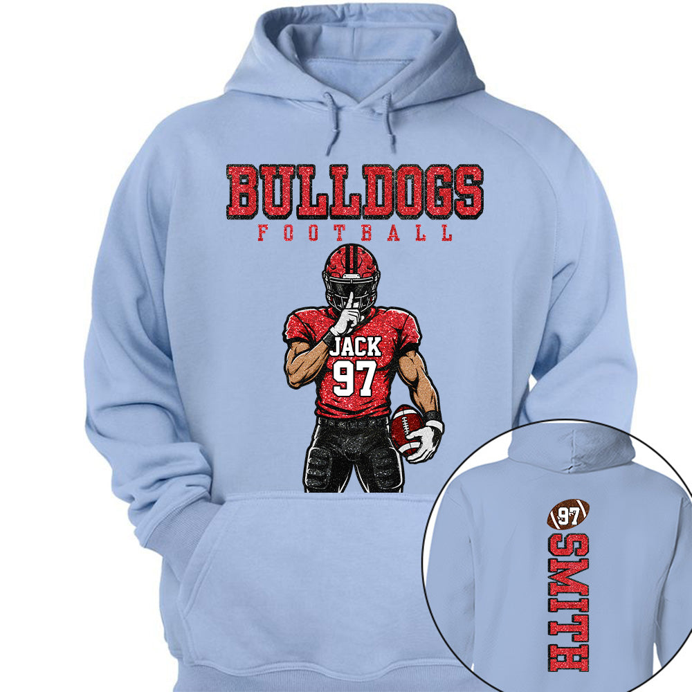 Personalized American Football Mom Shirt - Football GameDay Custom Shirt For Mom, Dad Na02 T24