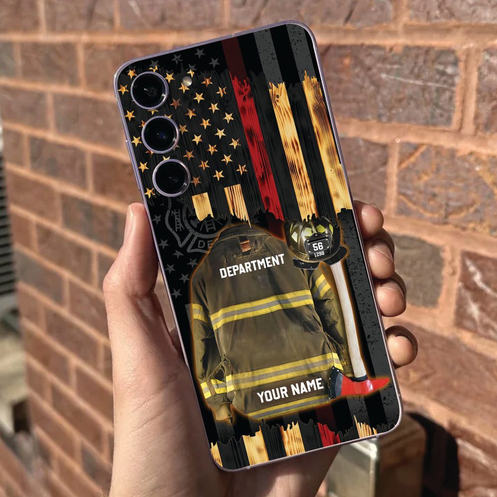 Custom Clothes And Helmet Firefighter Phone Case Gift For Firefighter K1702