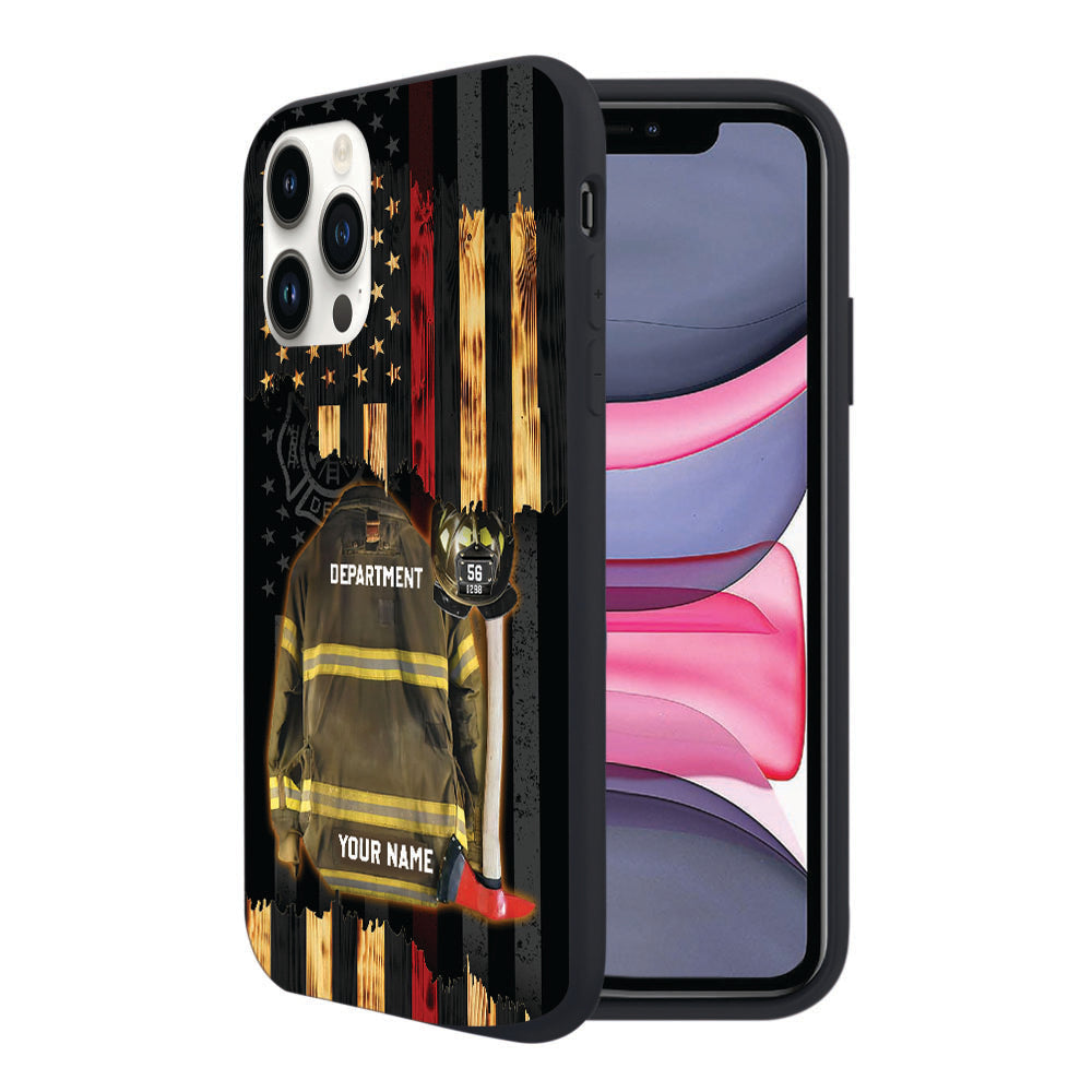 Custom Clothes And Helmet Firefighter Phone Case Gift For Firefighter K1702