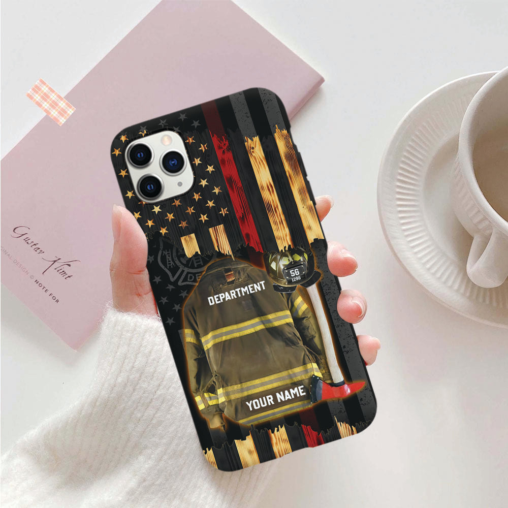 Custom Clothes And Helmet Firefighter Phone Case Gift For Firefighter K1702