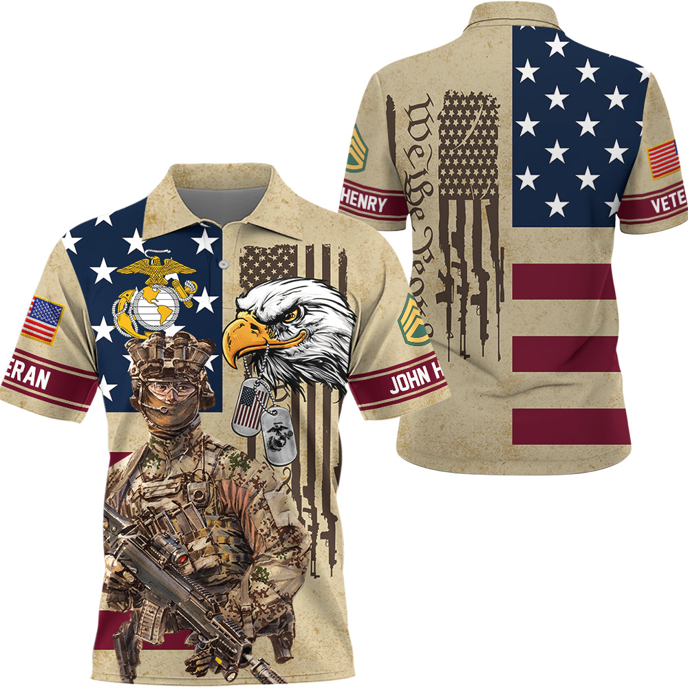 Personalized All Over Print Shirt We The People Custom Gift For Veteran Military Shirt Retired K1702 Hv01