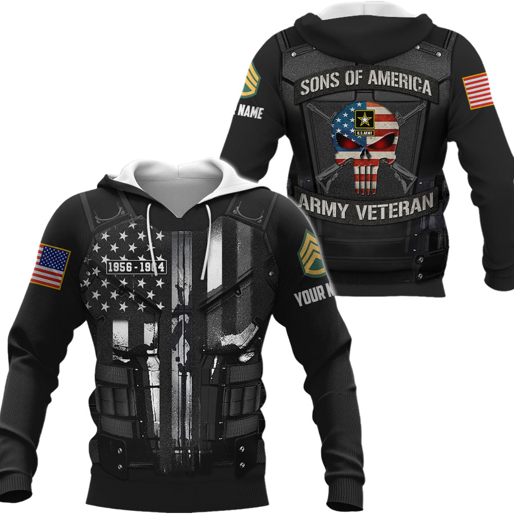 Personalized All Over Print Son Of America Custom Division Custom Shirt For Veteran K1702 Trhn